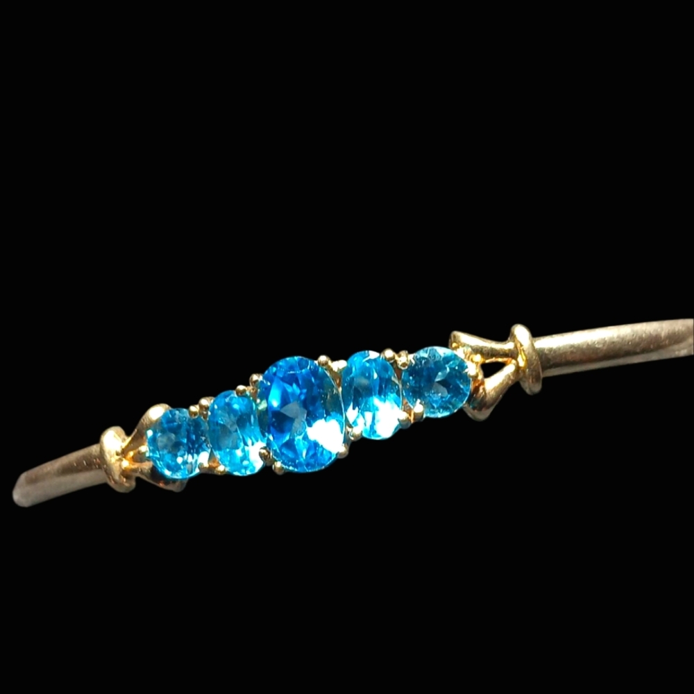 Elegant London Blue Topaz Bangle